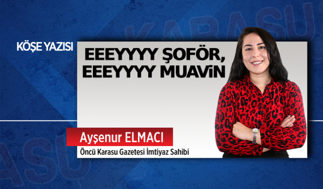 Eeeyyyy şoför, eeeyyy muavin