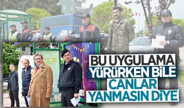 Karasu’da yayalara yönelik trafik uygulaması