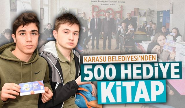 Öğrencilere 500 hediye kitap