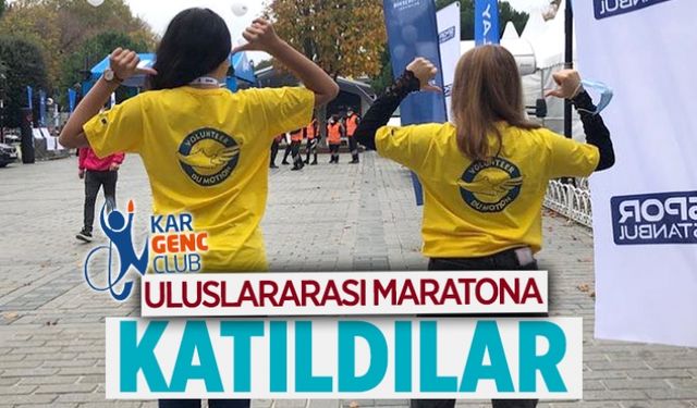 Uluslararası maratona katıldılar