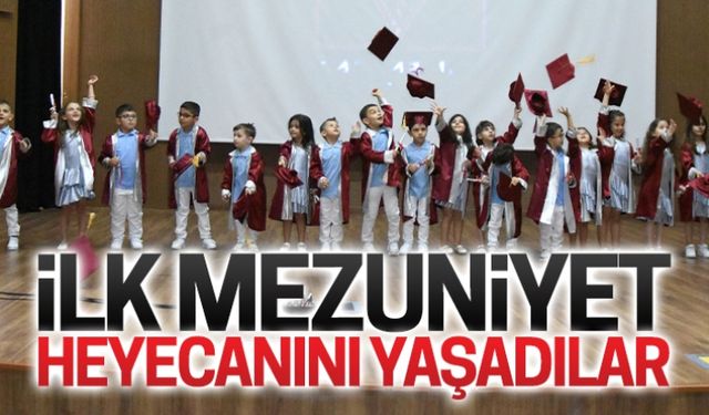 İlk mezuniyet heyecanını yaşadılar