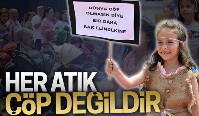 Öğrenciler, atık malzemelerden kıyafet üretti