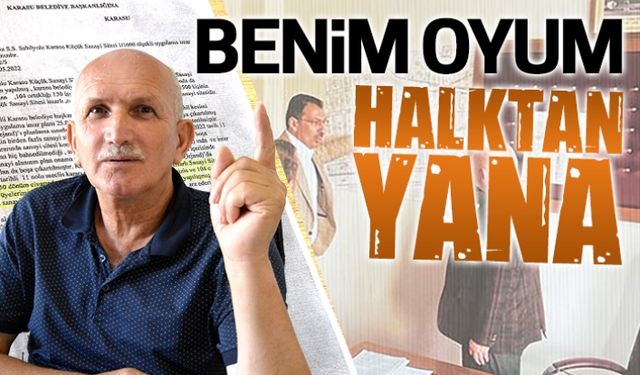 Benim oyum halktan yana