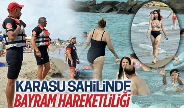 Karasu sahilinde Kurban Bayramı hareketliliği