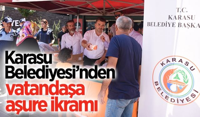 Karasu Belediyesi’nden vatandaşa aşure ikramı