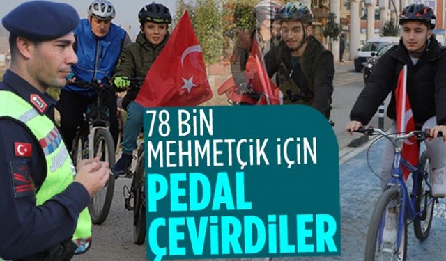 Sarıkamış şehitleri için pedal çevirdiler