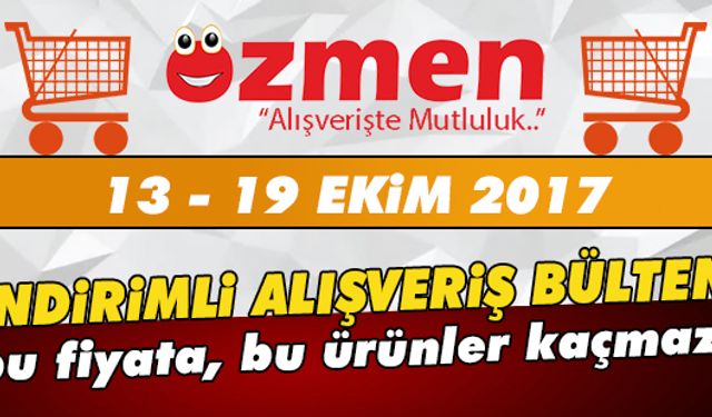 Özmen Marketleri 13 - 19 Ekim indirimleri