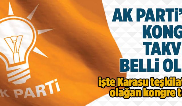 AK Parti’de kongre tarihi belli oldu