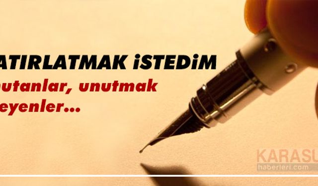 Hatırlatmak istedim