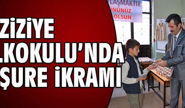 Aziziye İlkokulu’ndan aşure ikramı