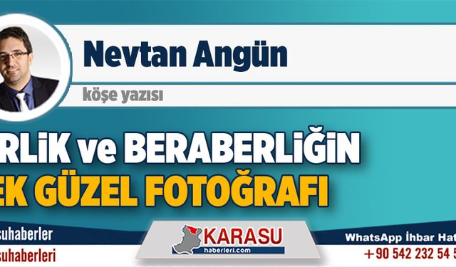 Birlik ve beraberliğin TEK güzel fotoğrafı