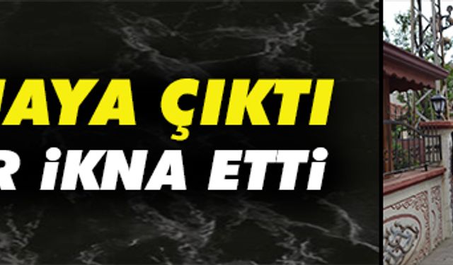 Çatıya çıkan adamı polisler ikna etti