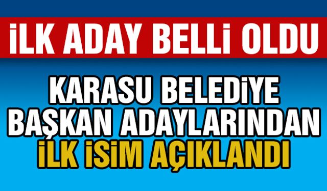 İlk resmi aday belli oldu