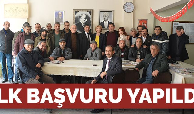 İlk başvuru yapıldı