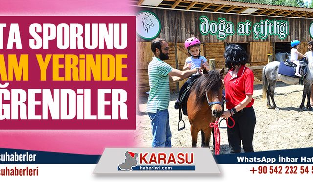 Ata sporunu yerinde öğrendiler