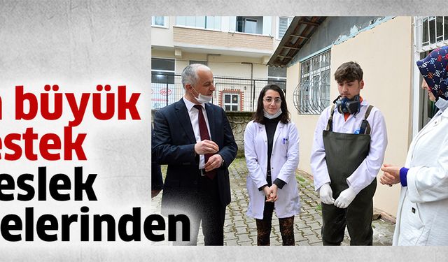 En büyük destek, meslek liselerinden