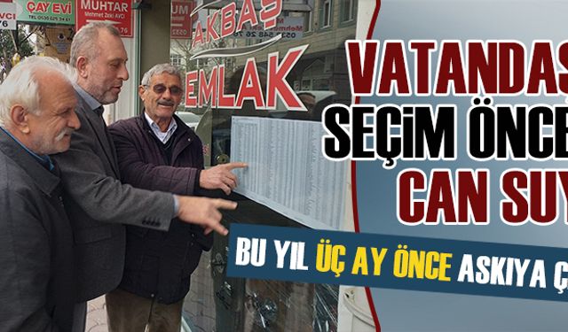 Vatandaşa seçim öncesi can suyu