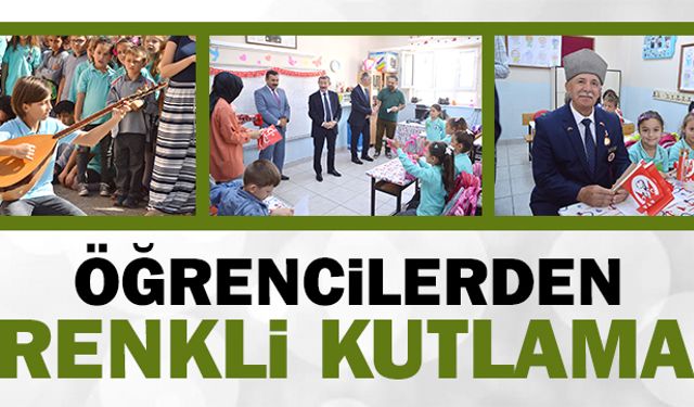 Öğrencilerden renkli kutlama