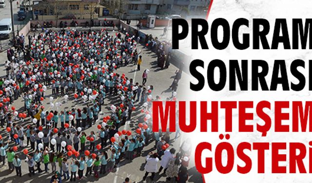 Program sonrası muhteşem gösteri