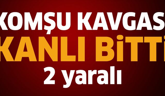 Komşu kavgası kanlı bitti