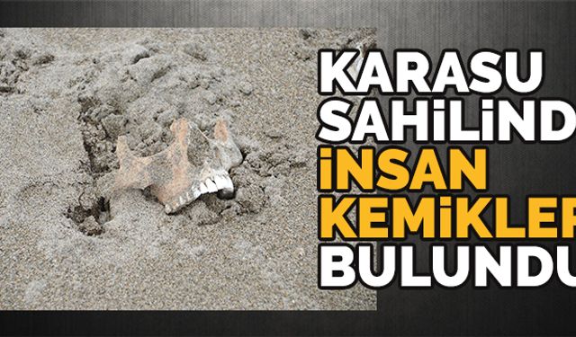 Karasu sahilinde insan kemikleri bulundu