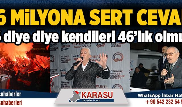 46 diye diye kendileri 46’lık olmuş!