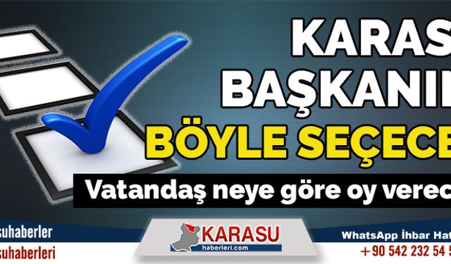 Karasu, başkanını böyle seçecek