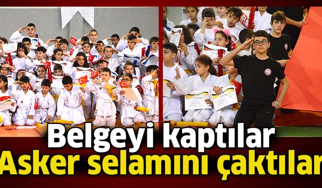 Belgeyi kaptılar, asker selamını çaktılar