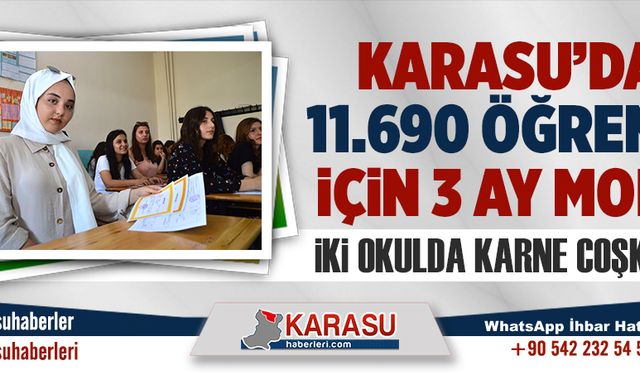 11.690 öğrenci için üç ay mola