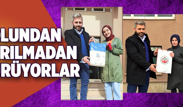 Yolundan ayrılmadan yürüyorlar