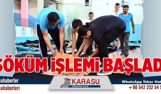 Söküm çalışması başladı