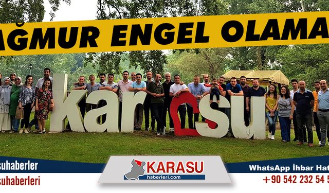 Yağmur engel olamadı