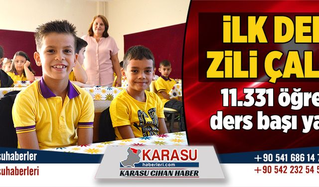 Karasu'da ilk ders zili çaldı