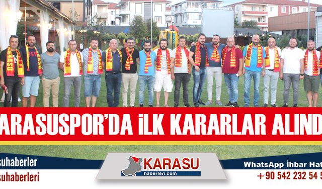 Karasuspor'da ilk kararlar alındı