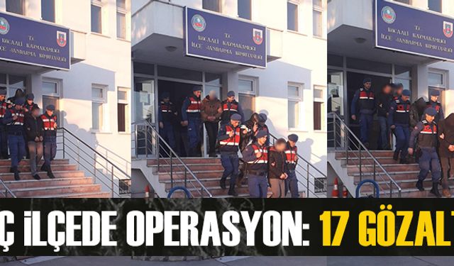 Üç ilçede operasyon: 17 gözaltı