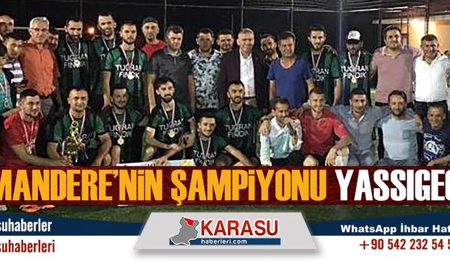 Limandere’nin şampiyonu Yassıgeççit