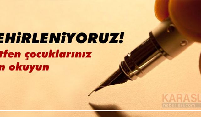 Zehirleniyoruz! Lütfen çocuklarınız için okuyun