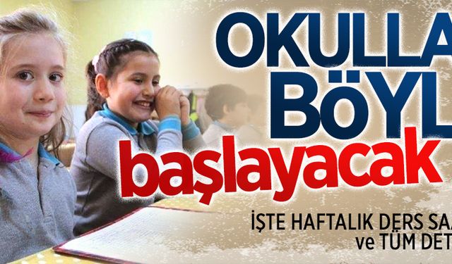 Okullar böyle başlayacak, işte detaylar…