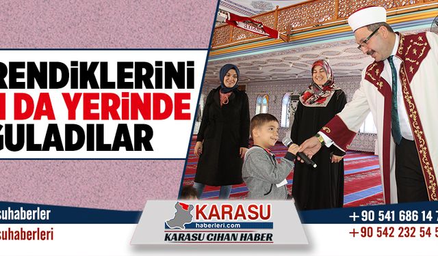 Öğrendiklerini yerinde uyguladılar