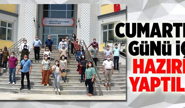 Cumartesi günü için hazırlık yaptılar