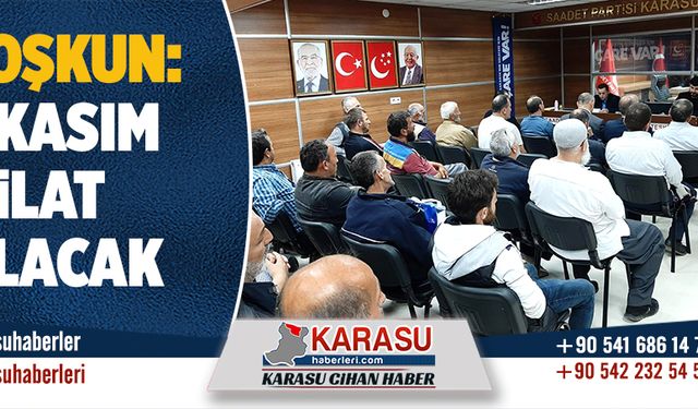 Coşkun: 3 Kasım milat olacak