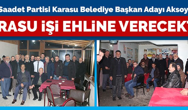 Karasu, işi ehline verecektir