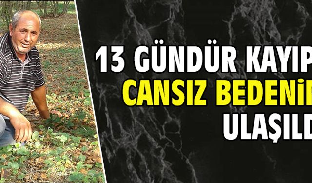 Kayıp adamın cansız bedeni bulundu