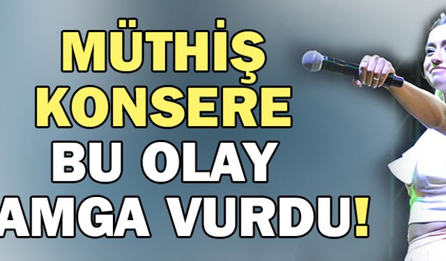 Müthiş konsere bu olay damga vurdu!