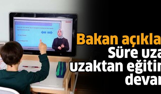 Uzaktan eğitime devam