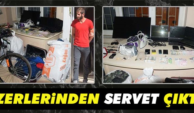 Hırsızların üzerinden servet çıktı