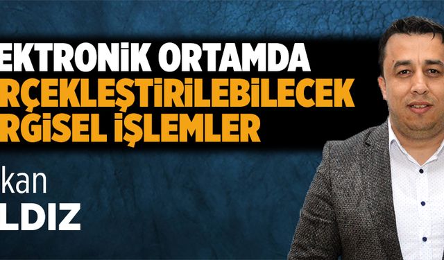 Elektronik ortamda gerçekleştirilebilecek vergisel işlemler