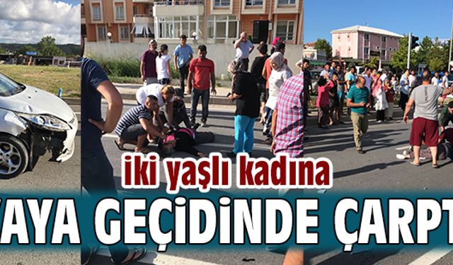 Kadınlara yaya geçidinde çarptı