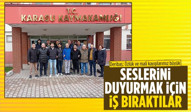 Teç-Sen Karasu üyeleri seslerini duyurmak için iş bıraktı