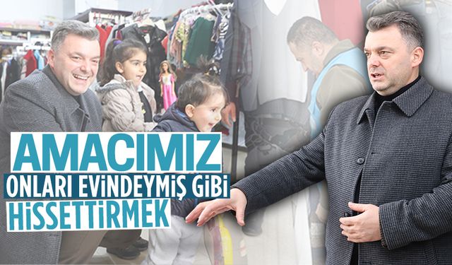 İshak Sarı, depremzede yardım toplama ve dağıtım merkezini ziyaret etti